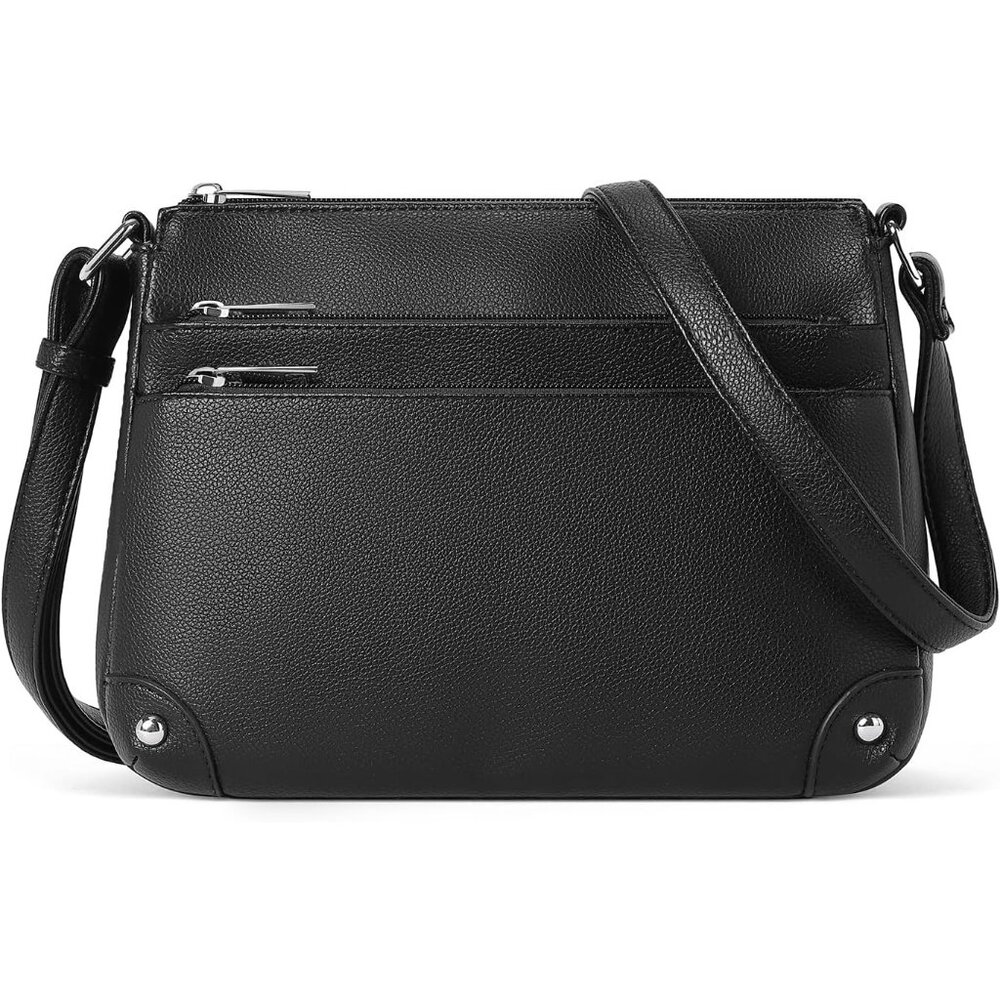 Crossbody Bags for Women, Medium Size Shoulder Handbags W/Multi Zipper Pocket